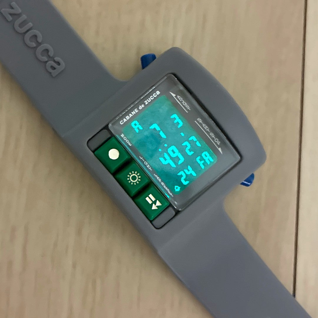 CABANE de ZUCCa CHOCOLATE Digital Watch Gray Silicone Band Unisex Japan