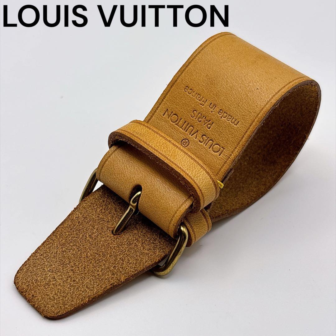 Authentic Louis Vuitton Vachetta Leather Short Strap Attachment Gold Hardware