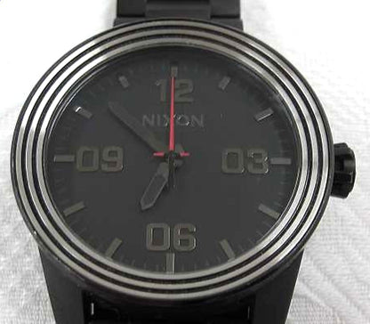 NIXON Corporal SS Quartz Analog Watch All Black Stainless Steel Men Authentic