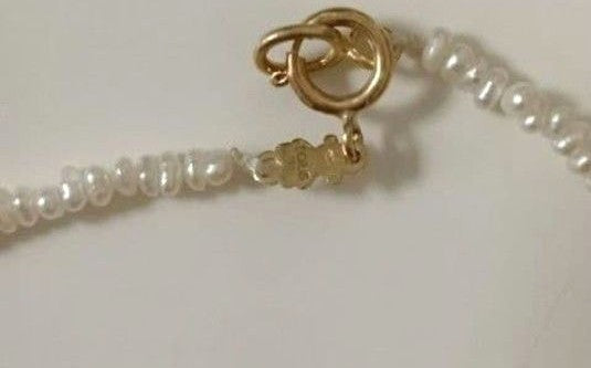 TOUS 18K Yellow Gold Mother of Pearl Charm Necklace Star Moon Bear 14.9in Unused