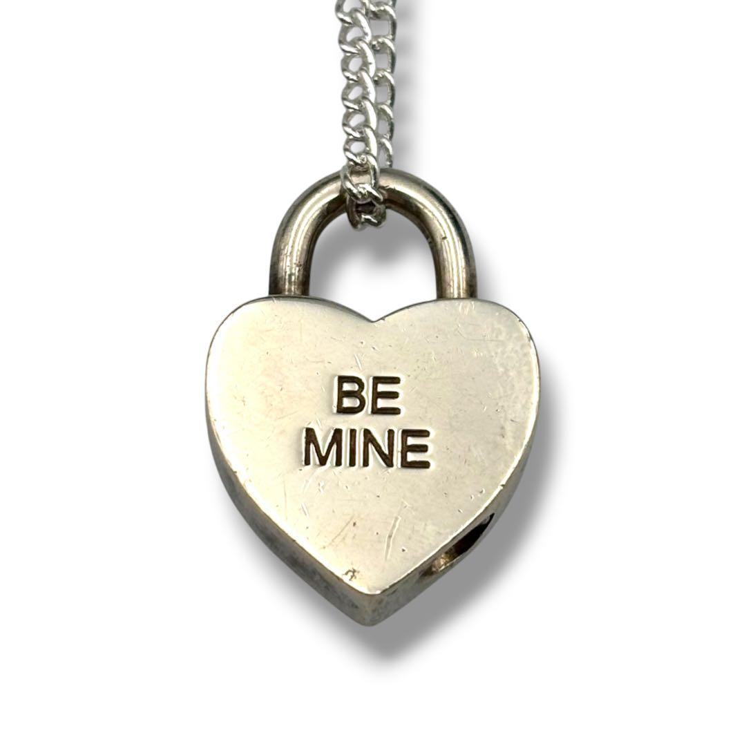 Tiffany & Co Sterling Silver 925 Be Mine Padlock Cadena Charm Necklace Top