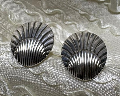 Georg Jensen Shell Cufflinks Sterling Silver 925S Denmark Mens Box Vintage