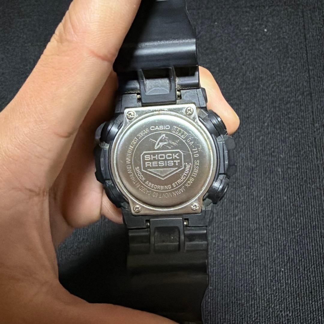 CASIO G-SHOCK GA-710 Mens Analog Digital Watch Black Resin Case 20BAR 200M Diver