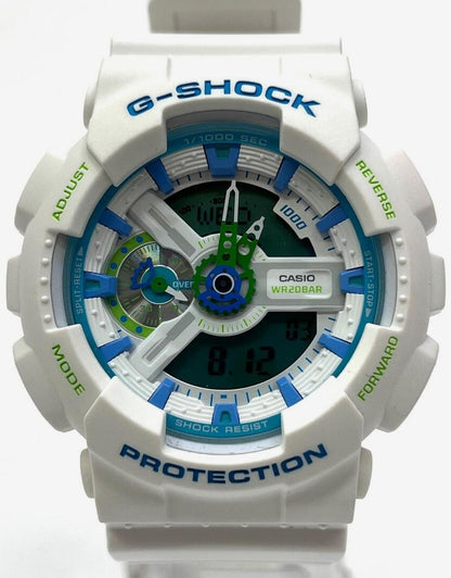 CASIO G-SHOCK GA-110WG-7AJF Mens Analog Digital Watch White Blue Resin 51mm