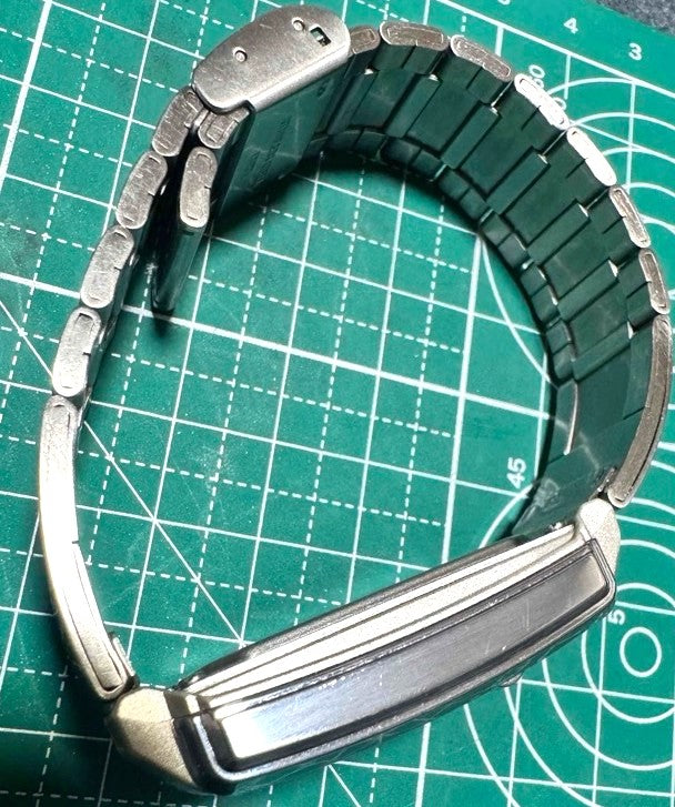 Casio LA-200 Women Digital Watch Alarm Chronograph Silver Steel Malaysia Used