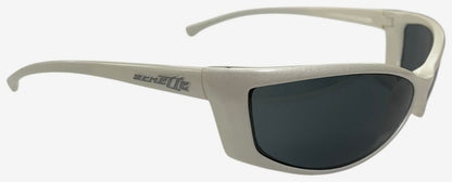 Arnette Swinger Sunglasses White Frame Black Lens Plastic Vintage 90s Unisex