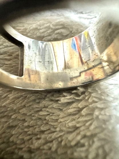 Gucci G Ring Silver 925 Wide Band Unisex Fashion Ring US8 EU57 Authentic Italy