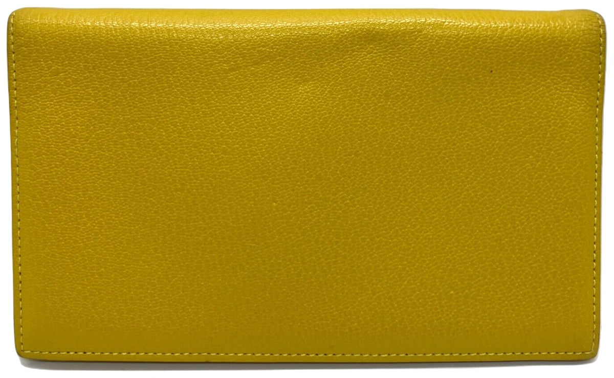 HERMES Agenda GM Cover Yellow Leather Planner Notebook Holder Authentic France
