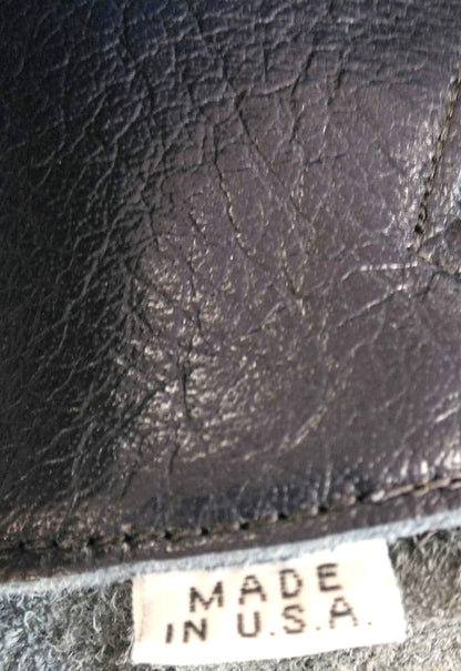 Carlos Falchi Shoulder Bag Buffalo Leather Drawstring Vintage USA 12.2x9.8in