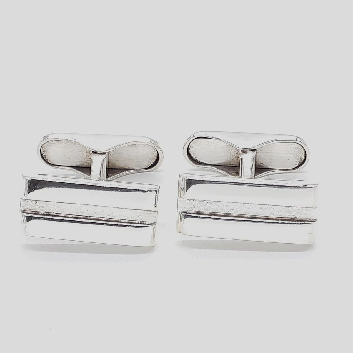 Hans Hansen Denmark Sterling Silver 925 Cufflinks Square Line Mens Jewelry HaH
