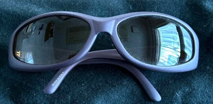 Arnette Vtg 90s Catfish Sunglasses Purple Brown Frame Surf Snowboard Italy Used