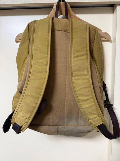 FILSON Journeyman Backpack Tan Tin Cloth Rugged Twill Leather Laptop Bag USA