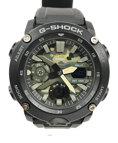 CASIO G-SHOCK GA-2000 Camouflage Mens Analog Digital Watch Olive Black Resin