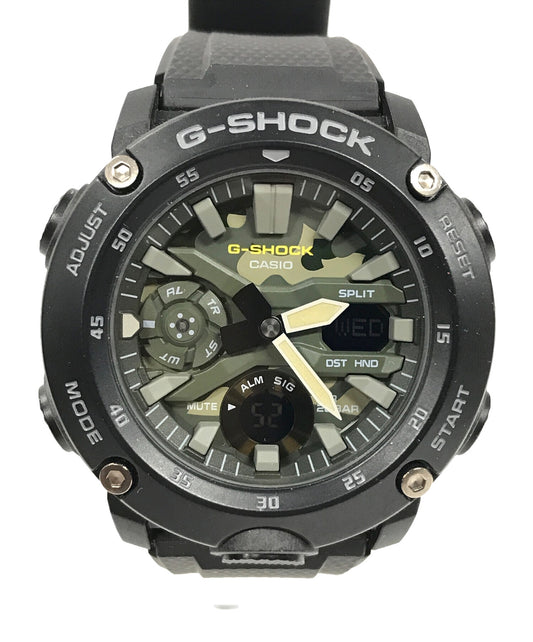 CASIO G-SHOCK GA-2000 Camouflage Mens Analog Digital Watch Olive Black Resin