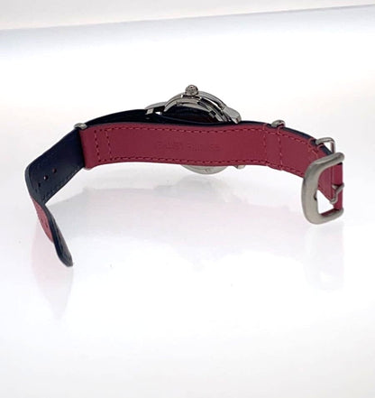 Brooks Brothers Red Fleece Quartz Watch Date Navy Dial Pink Leather Band VJ12