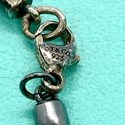 Tiffany & Co Rubber Sterling Silver 925 Necklace 54cm 21in 2.4mm 0.09in