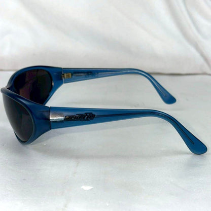 ARNETTE Raven Vintage Sunglasses Blue Frame Archive Y2K 90s Eyewear Used
