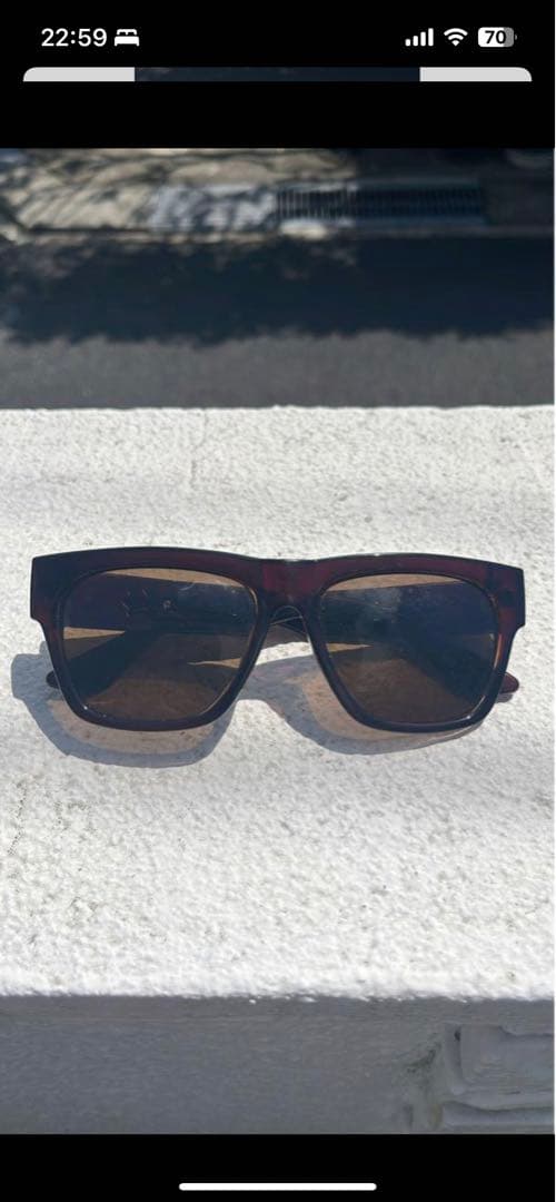 Chrome Hearts Sunglasses Square Tortoise Brown Lens Acetate Authentic Japan