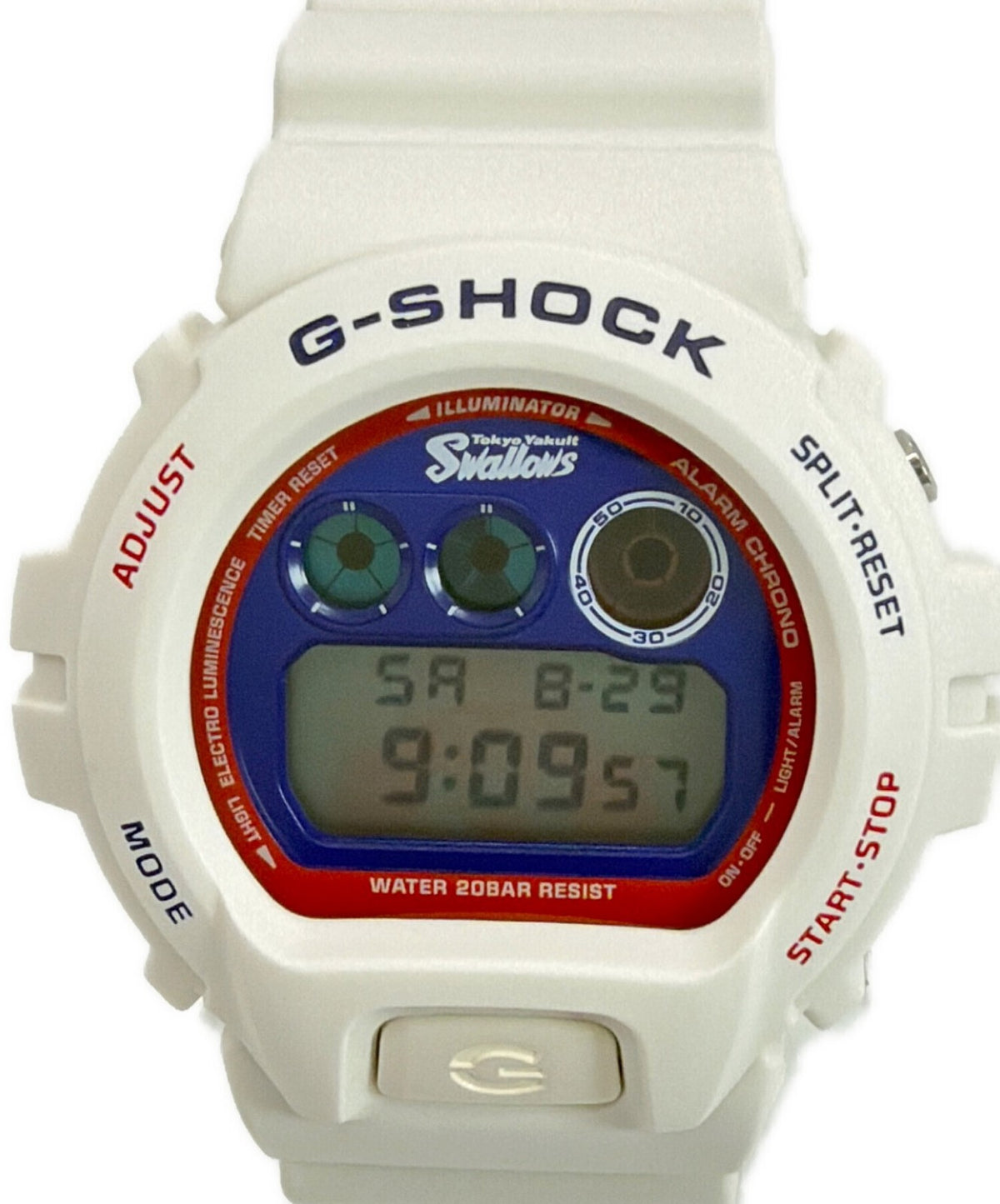 CASIO G-SHOCK DW-6900FS Tokyo Yakult Swallows Tsubakuro Digital Watch White