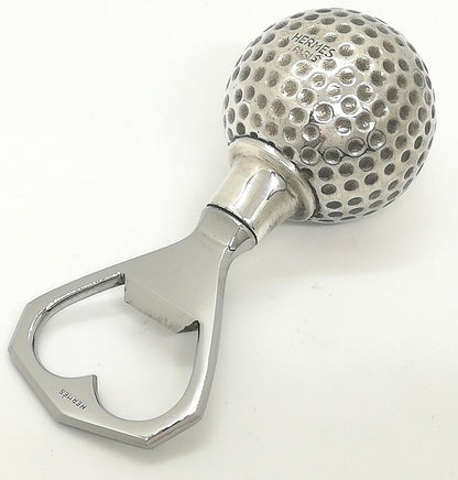 Hermes Paris Golf Ball Bottle Opener Silver Stainless Steel 9.5cm 3.7in France