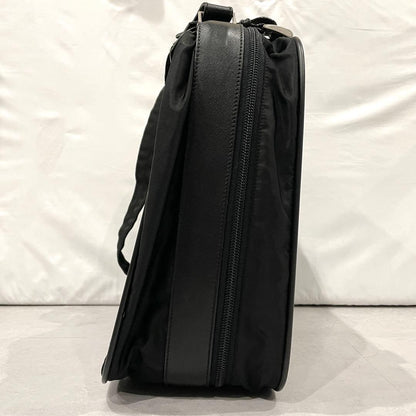 PRADA Nylon Saffiano Briefcase Business Bag Black Triangle Logo 2way Shoulder