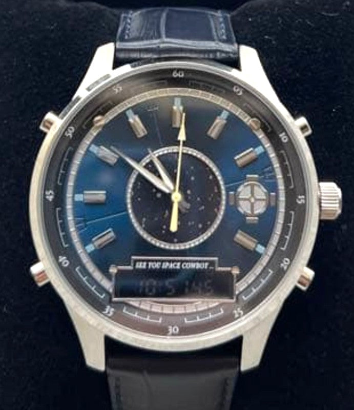Super Groupies Cowboy Bebop Spike Spiegel Model Ana-Digi Watch Blue Leather Band