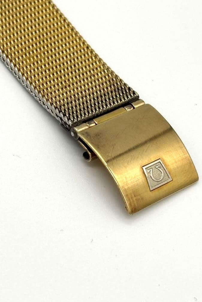 Omega De Ville Quartz 192.0034 Cal.1342 Gold Dial Date Mens Watch Swiss 34mm