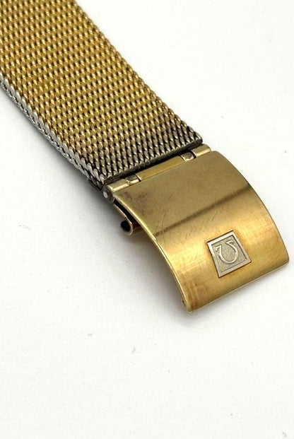 Omega De Ville Quartz 192.0034 Cal.1342 Gold Dial Date Mens Watch Swiss 34mm