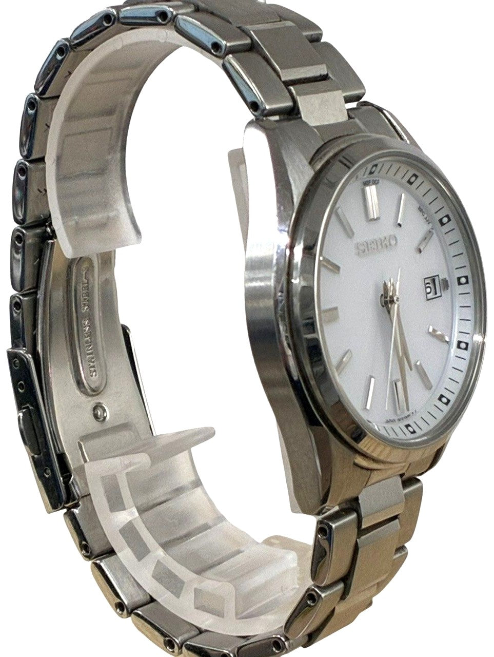SEIKO Selection SBTM317 7B72-0AC0 Solar Radio Wave Quartz Mens Watch White Japan