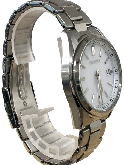 SEIKO Selection SBTM317 7B72-0AC0 Solar Radio Wave Quartz Mens Watch White Japan