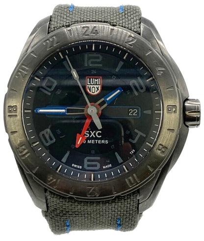 LUMINOX SXC Steel GMT 5120 Space Expedition Corp Men Watch Swiss Made Used