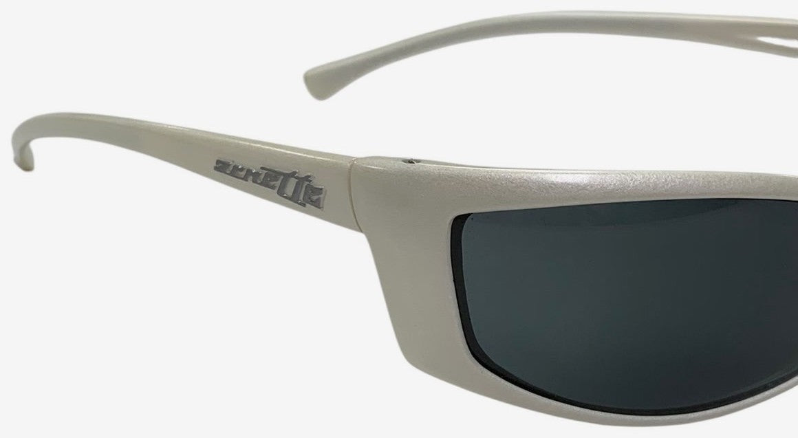 Arnette Swinger Sunglasses White Frame Black Lens Plastic Vintage 90s Unisex