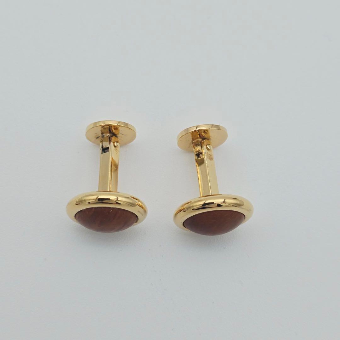 Excellent Loewe Gold Tone Metal Round Cufflinks Pouch