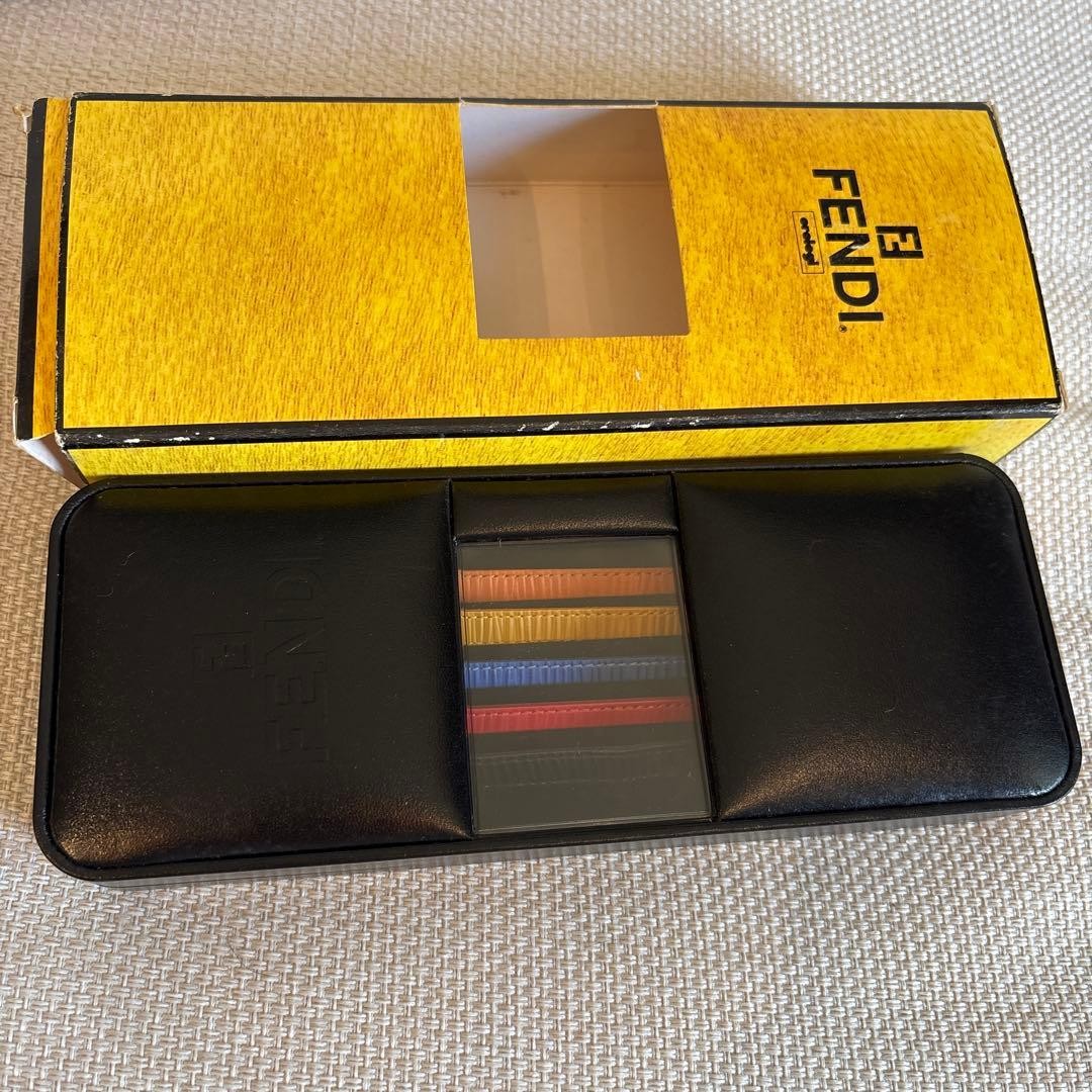 FENDI Chameleon Watch Band Set 5 Straps Orange Yellow Blue Red Black Gold Buckle