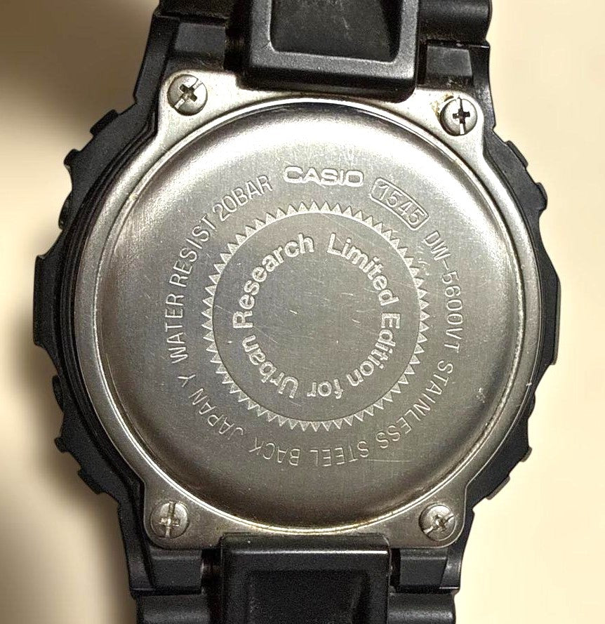 CASIO G-SHOCK DW-5600VT Urban Research Digital Watch Black Resin Auth Used