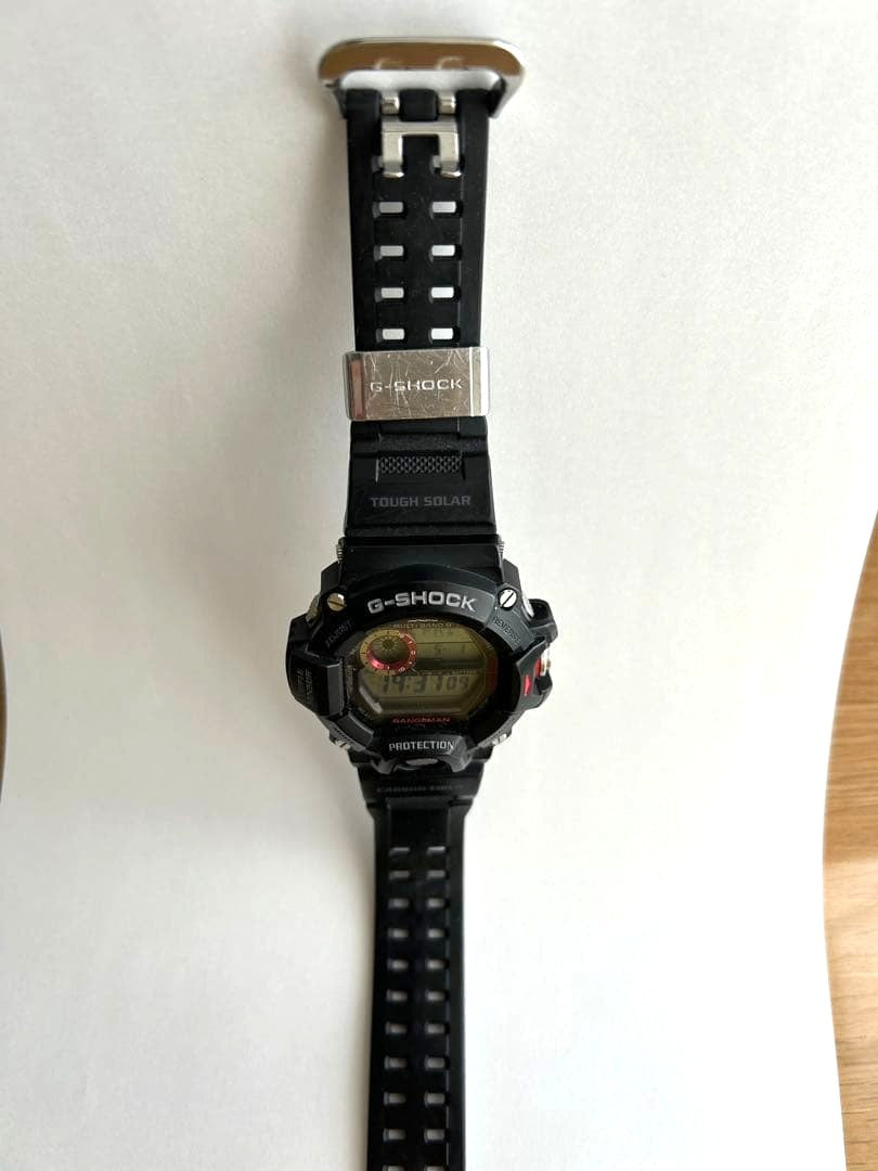 CASIO G-SHOCK Rangeman GW-9400J Solar Radio Watch Triple Sensor Black Used