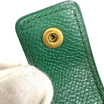 Hermes Authentic Gum Lipstick Multi Leather Green Gold Hardware 9x3x2.5 cm Used