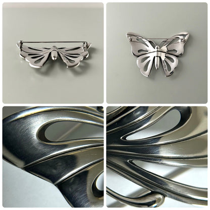 Georg Jensen Butterfly Brooch No.563 Sterling Silver 925 Pin Vintage Denmark