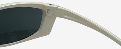 Arnette Swinger Sunglasses White Frame Black Lens Plastic Vintage 90s Unisex