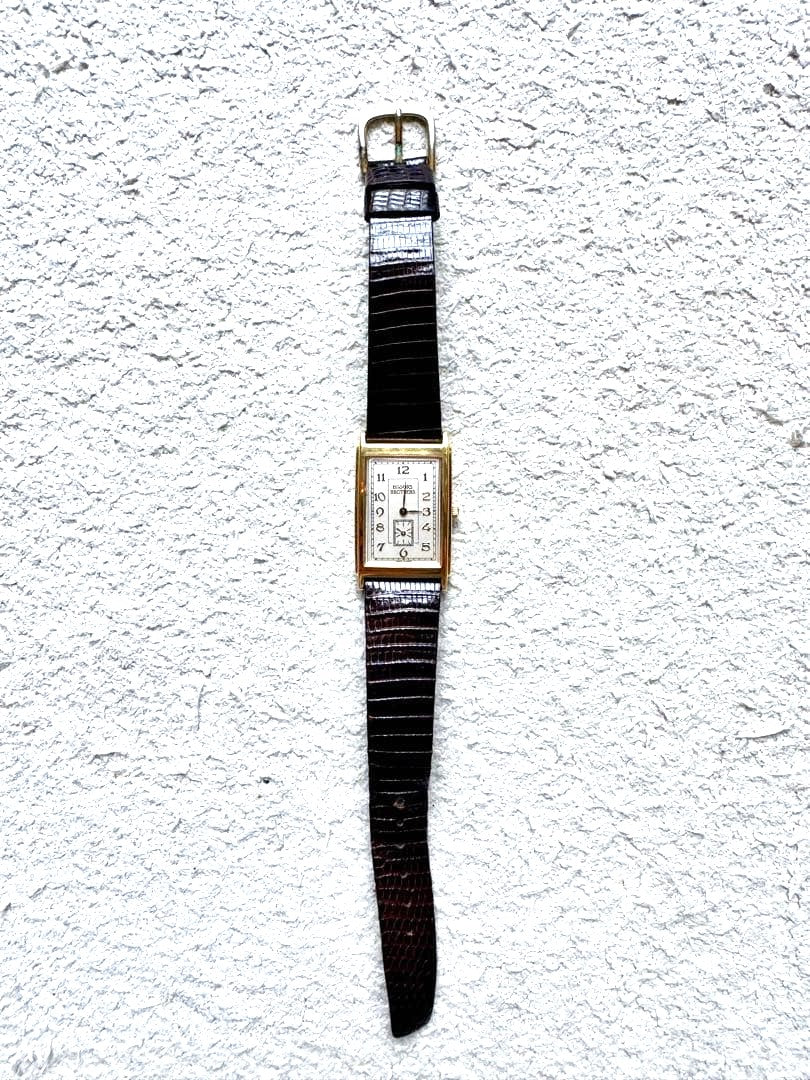Brooks Brothers Hamilton 8362 Tank Watch Gold Tone Swiss Quartz Vintage Japan
