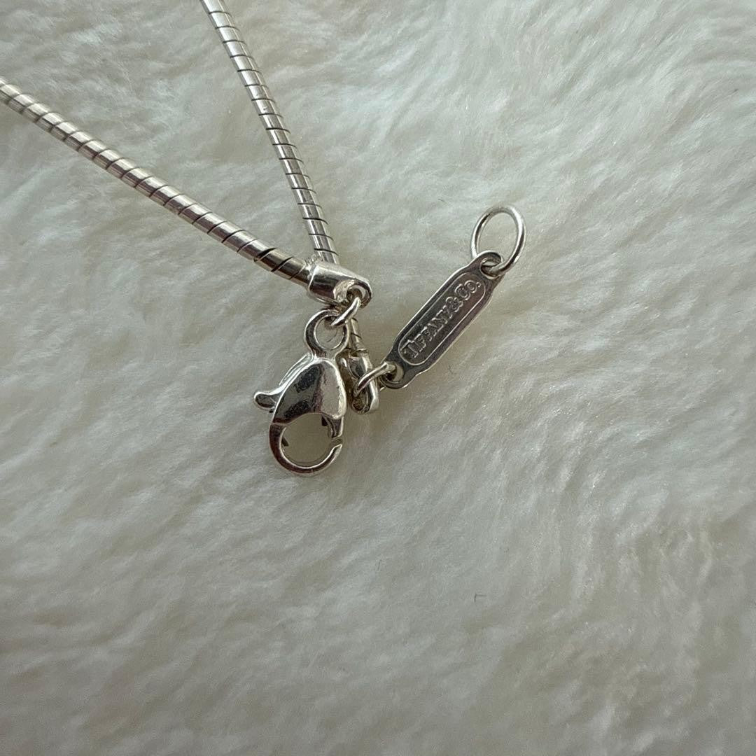 Tiffany & Co. Piastrelle Cross Necklace Silver SV925 Square Pendant Rare Used