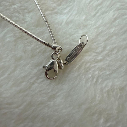 Tiffany & Co. Piastrelle Cross Necklace Silver SV925 Square Pendant Rare Used