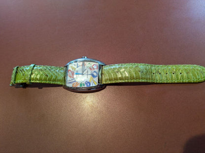 Locman History REF.486N Analog Quartz Watch Multi Color Numbers Leather Belt