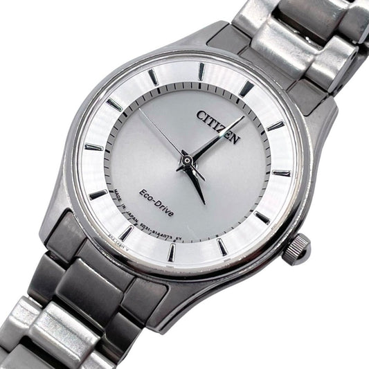 CITIZEN Eco-Drive EM0400-51A Womens Watch Silver Dial Stainless Steel 28mm
