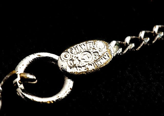 CHANEL CC Heart Clover Charm Necklace Pink Red Metal 04P Italy 44cm(17.3in)