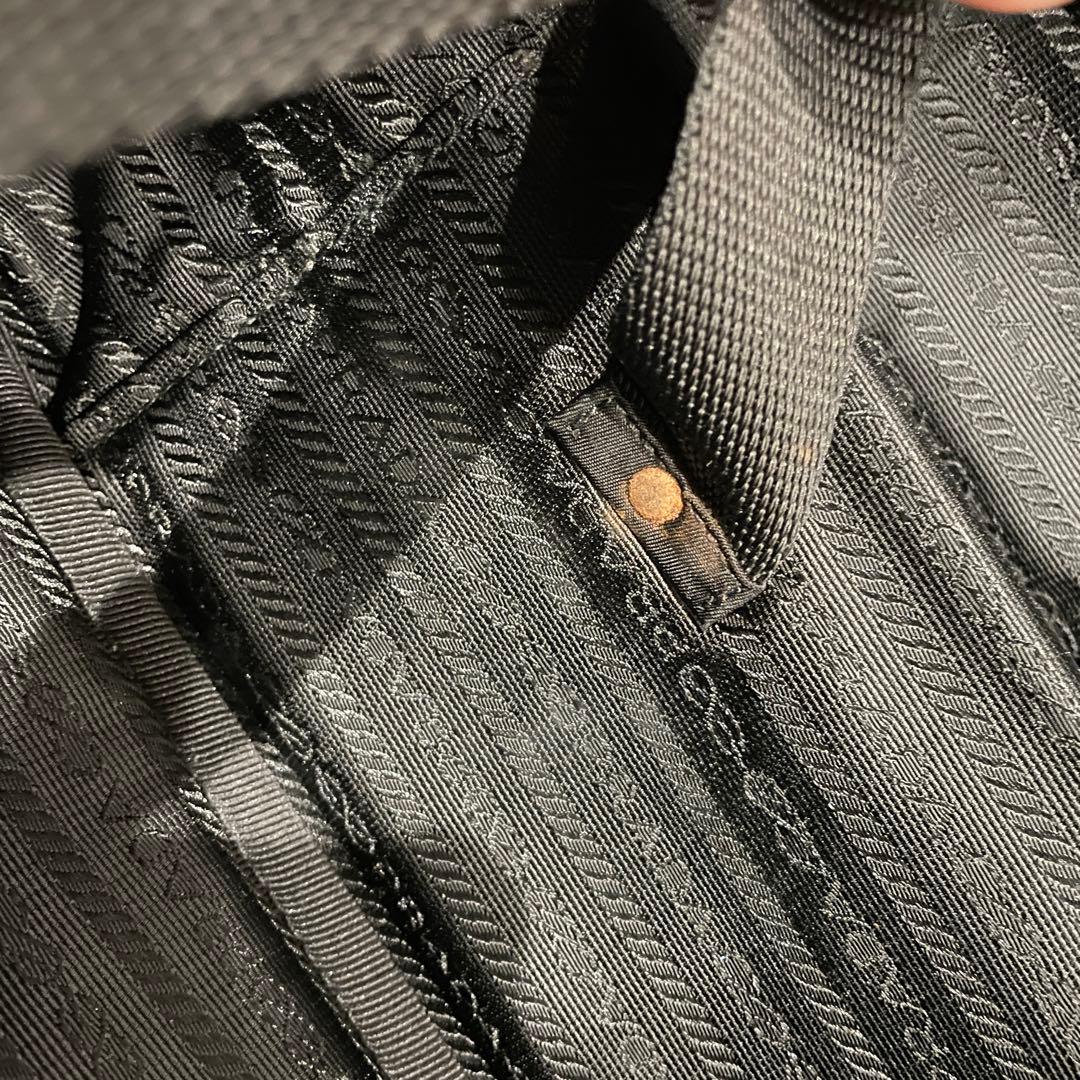 PRADA Nylon Saffiano Briefcase Business Bag Black Triangle Logo 2way Shoulder