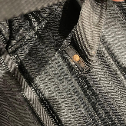 PRADA Nylon Saffiano Briefcase Business Bag Black Triangle Logo 2way Shoulder