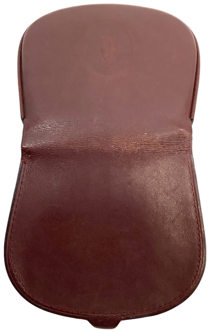 Cartier Must de Cartier Coin Purse Wallet Bordeaux Leather Small Authentic Used