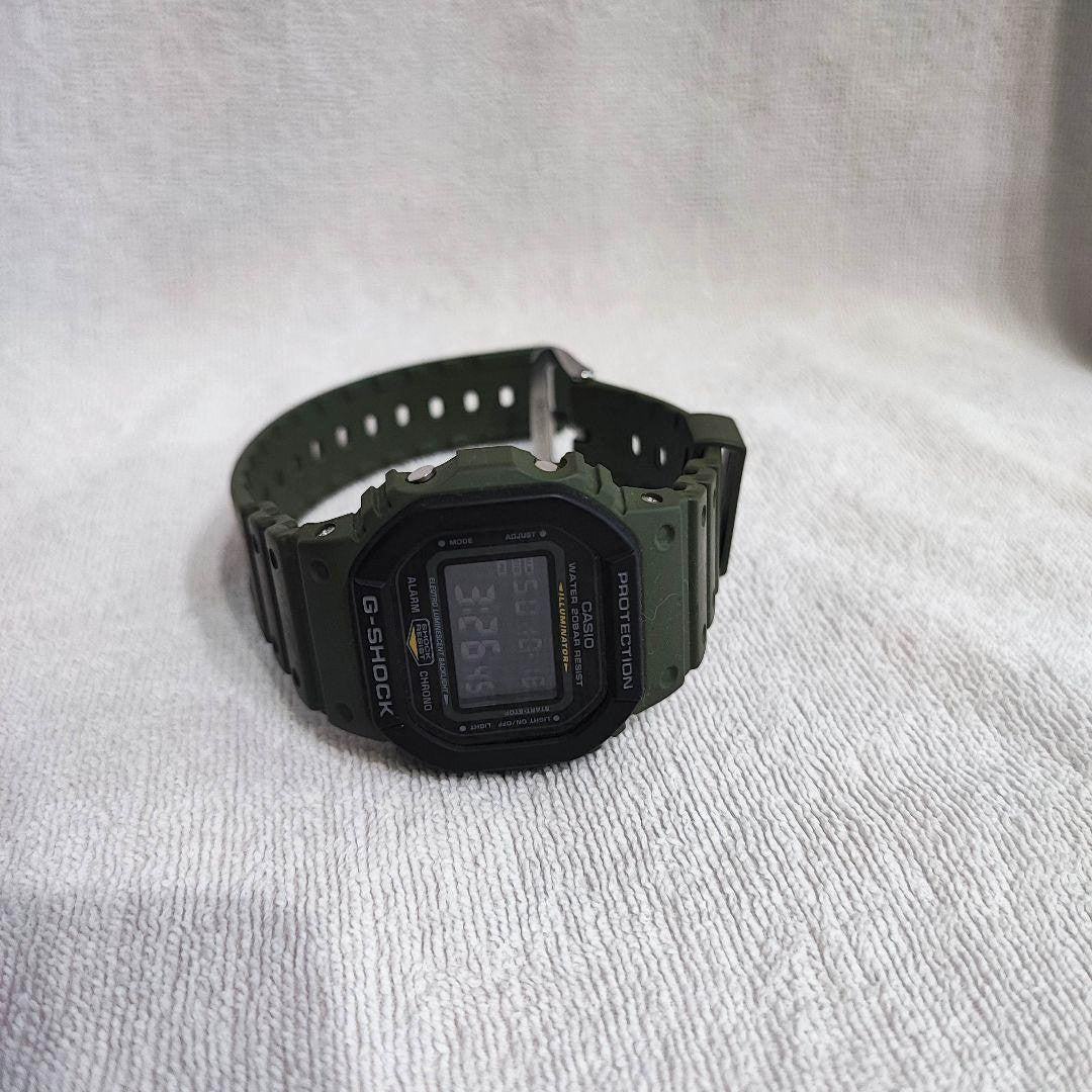 CASIO G-SHOCK DW-5610SU-3 Utility Color Square Watch Khaki Olive Green Working