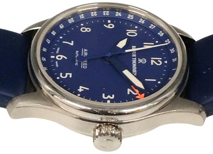 Revue Thommen Airspeed Automatic Men Watch Blue Dial Silver SS Swiss 31x39mm